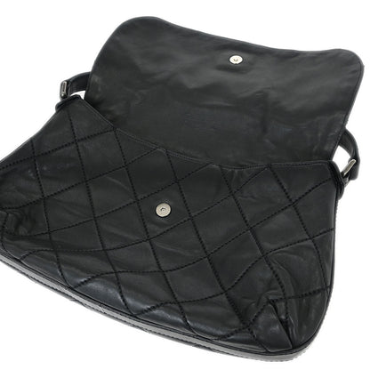 Chanel 2006-2008 Black Lambskin Wild Stitch Shoulder Bag