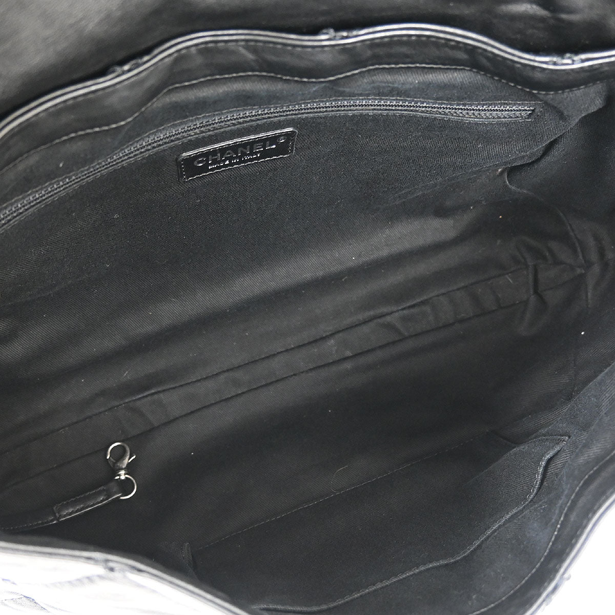 Chanel 2006-2008 Black Lambskin Wild Stitch Shoulder Bag