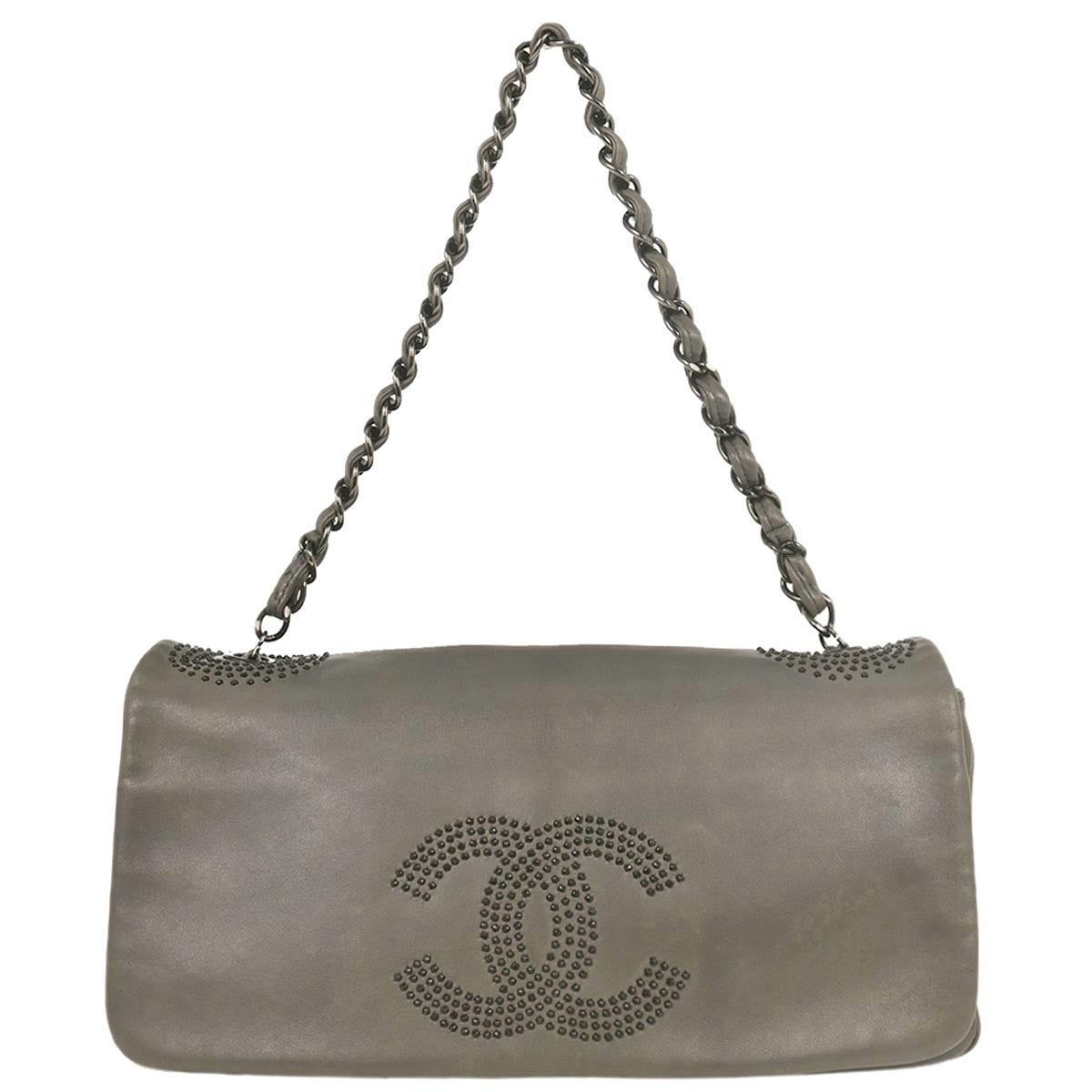 Chanel 2008-2009 Gray Lambskin Handbag