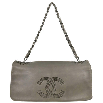 Chanel 2008-2009 Gray Lambskin Handbag