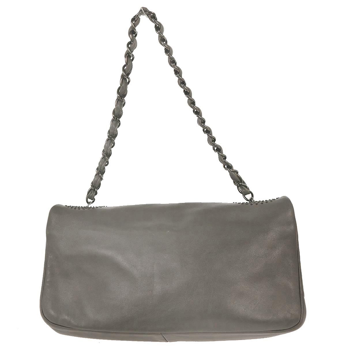 Chanel 2008-2009 Gray Lambskin Handbag