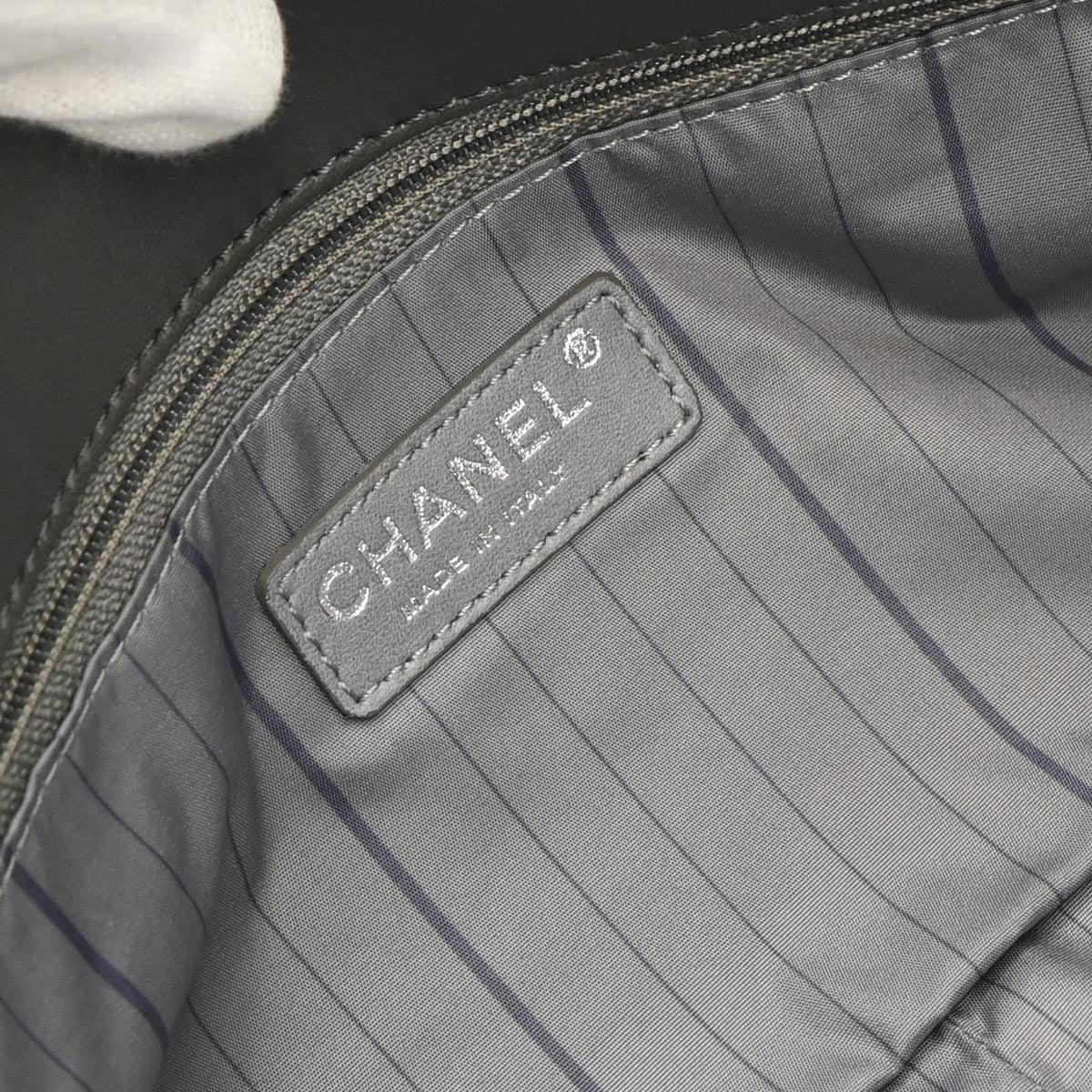 Chanel 2008-2009 Gray Lambskin Handbag