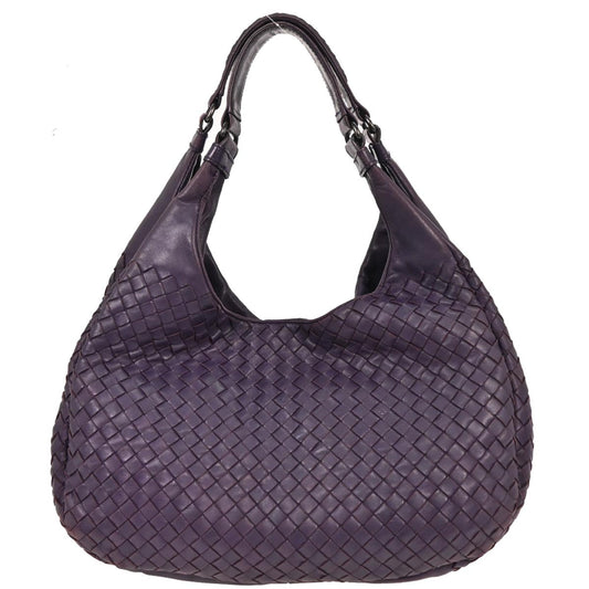 Bottega Veneta Purple Lambskin Intrecciato Tote Bag
