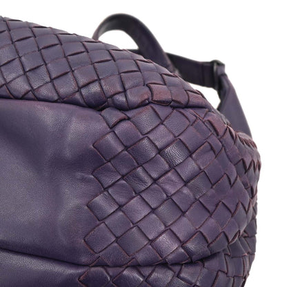 Bottega Veneta Purple Lambskin Intrecciato Tote Bag
