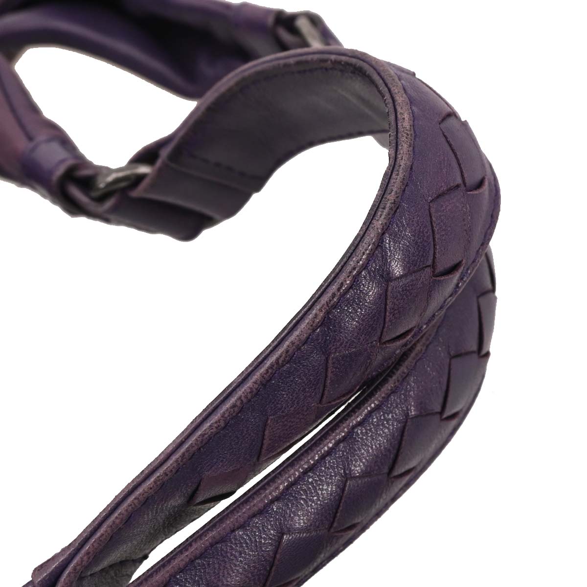 Bottega Veneta Purple Lambskin Intrecciato Tote Bag