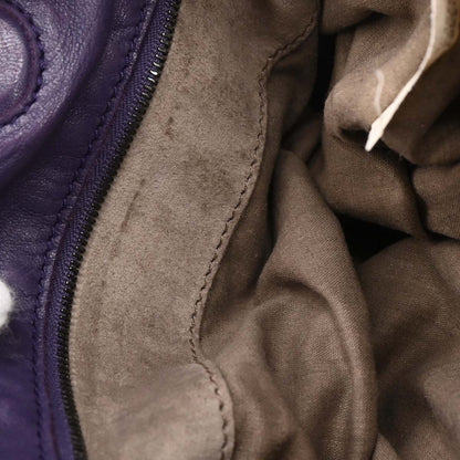 Bottega Veneta Purple Lambskin Intrecciato Tote Bag