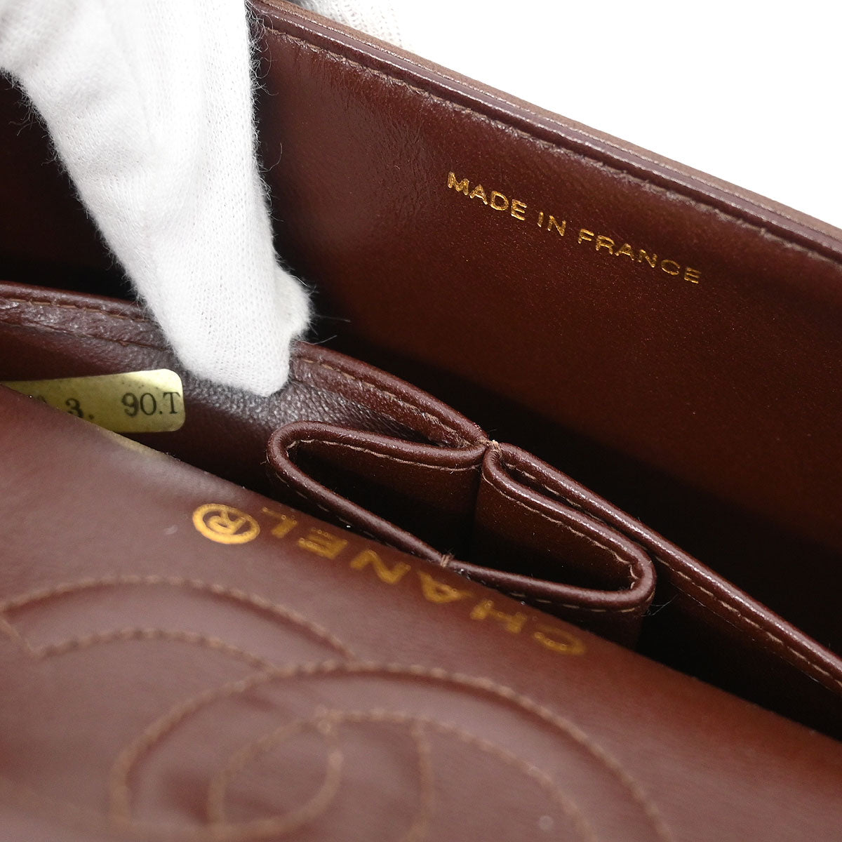 Chanel * 1997-1999 Brown Lambskin Small Classic Double Flap Shoulder Bag