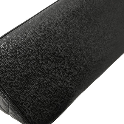 Chanel 2002-2003 Black Caviar Medallion Tote Handbag