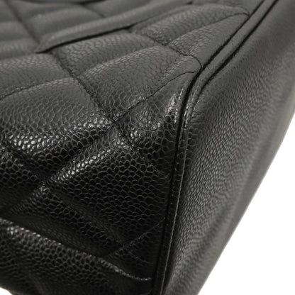 Chanel 2002-2003 Black Caviar Medallion Tote Handbag