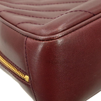 Chanel 2000-2002 Bordeaux Lambskin Chevron Handbag
