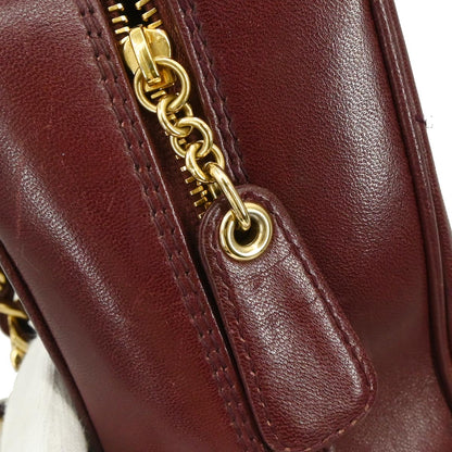 Chanel 2000-2002 Bordeaux Lambskin Chevron Handbag