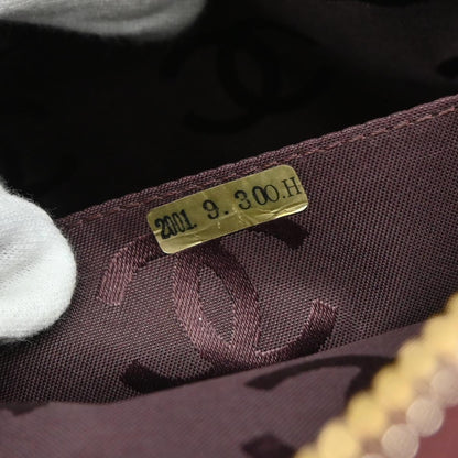 Chanel 2000-2002 Bordeaux Lambskin Chevron Handbag