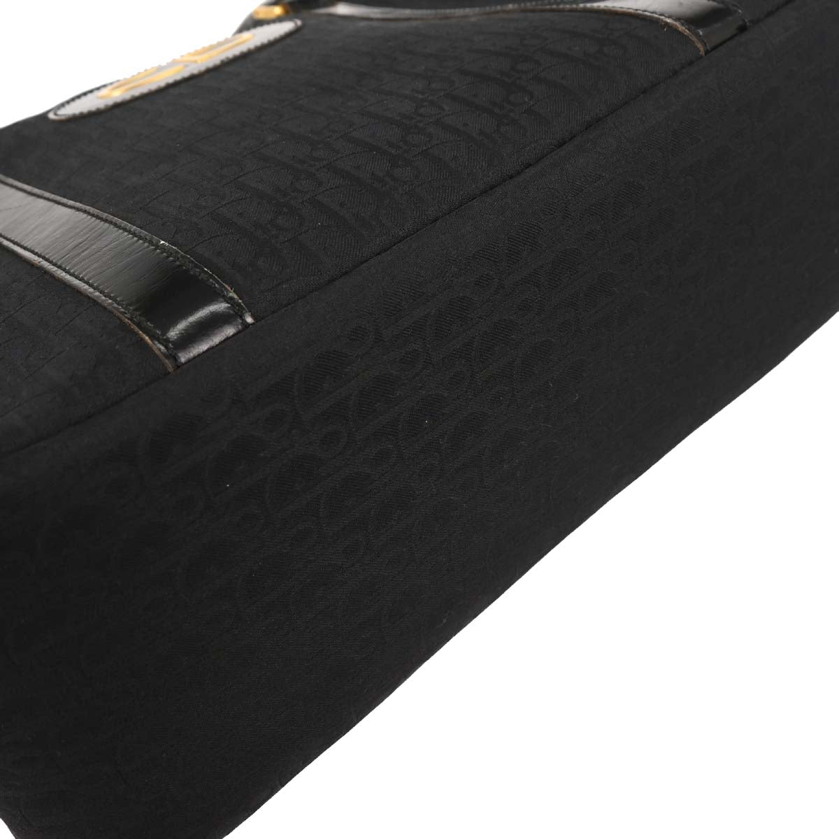 Christian Dior Black Canvas Trotter Duffle Handbag