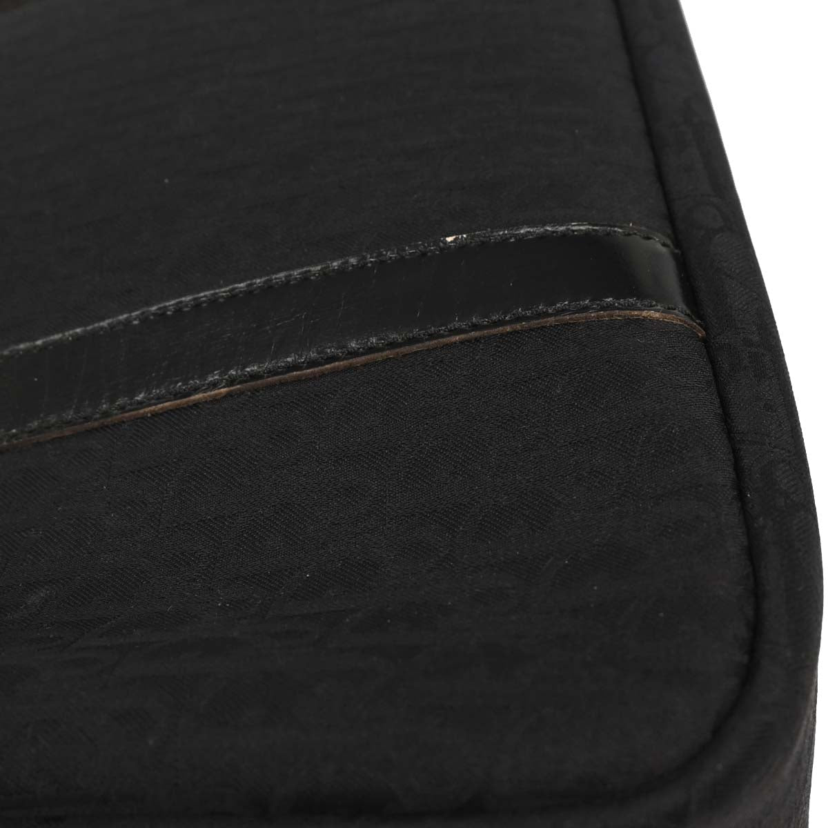 Christian Dior Black Canvas Trotter Duffle Handbag