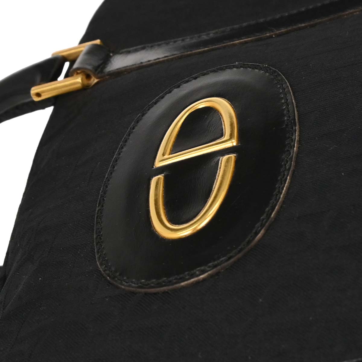 Christian Dior Black Canvas Trotter Duffle Handbag