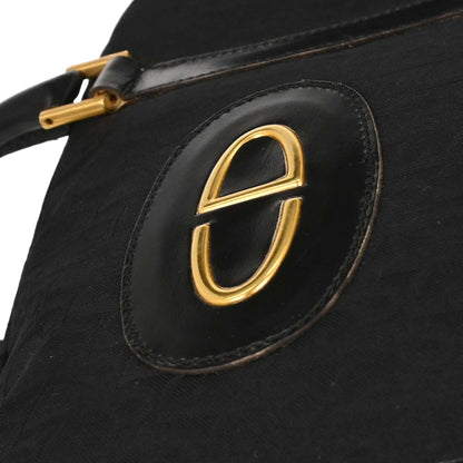 Christian Dior Black Canvas Trotter Duffle Handbag