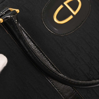 Christian Dior Black Canvas Trotter Duffle Handbag