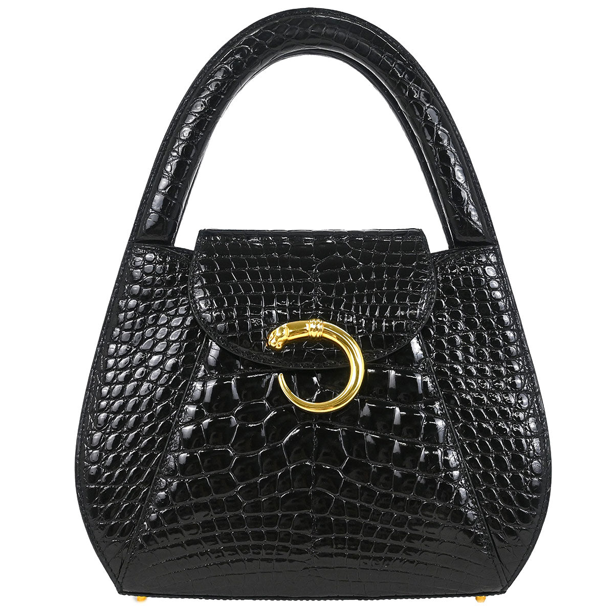 Cartier * Black Crocodile Panthere Handbag