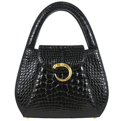 Cartier * Black Crocodile Panthere Handbag