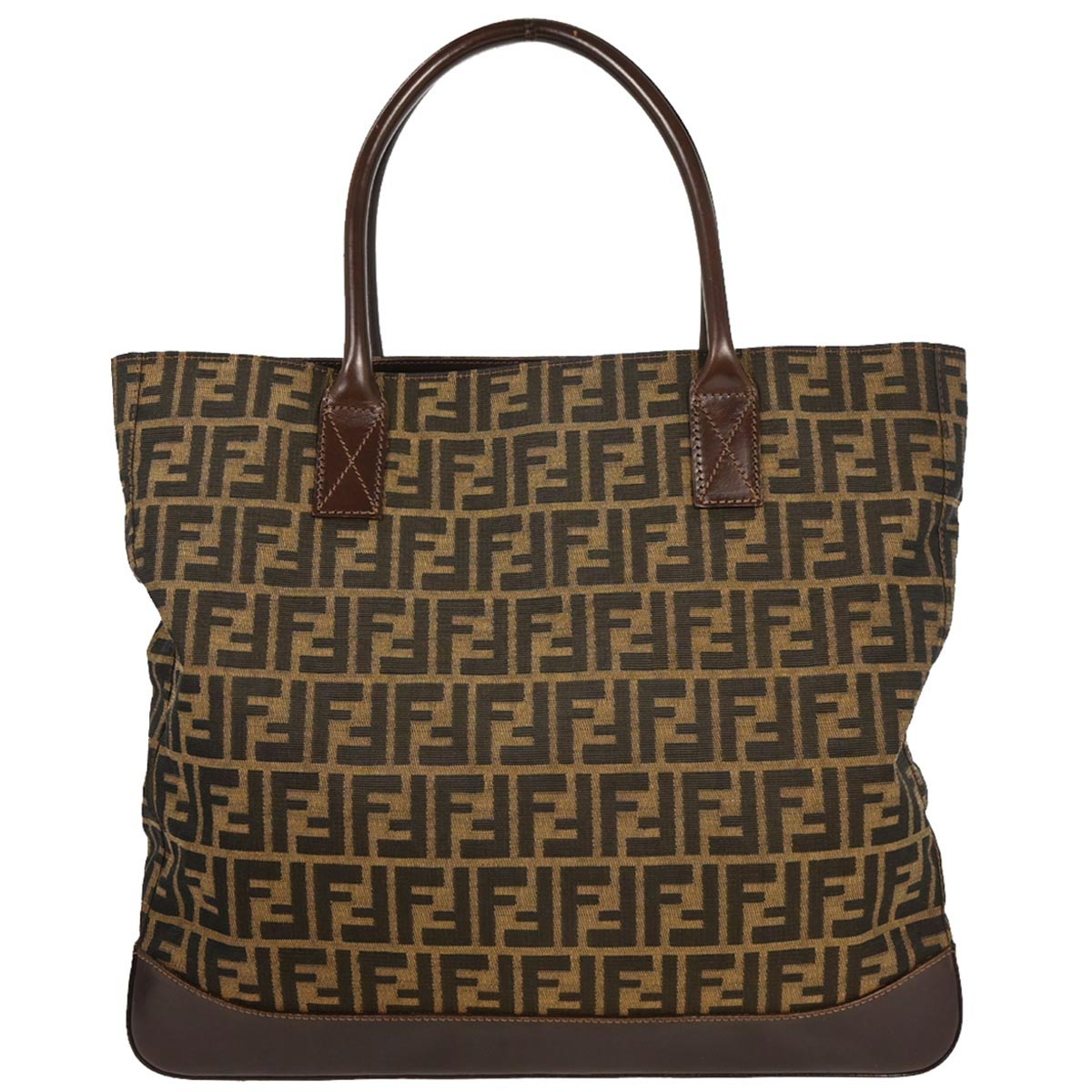 Fendi Brown Canvas Zucca Tote Bag