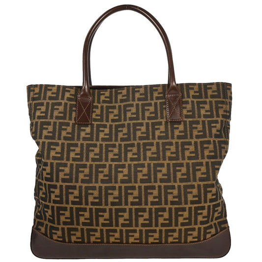 Fendi Brown Canvas Zucca Tote Bag