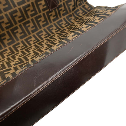 Fendi Brown Canvas Zucca Tote Bag
