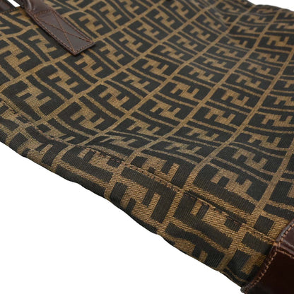 Fendi Brown Canvas Zucca Tote Bag