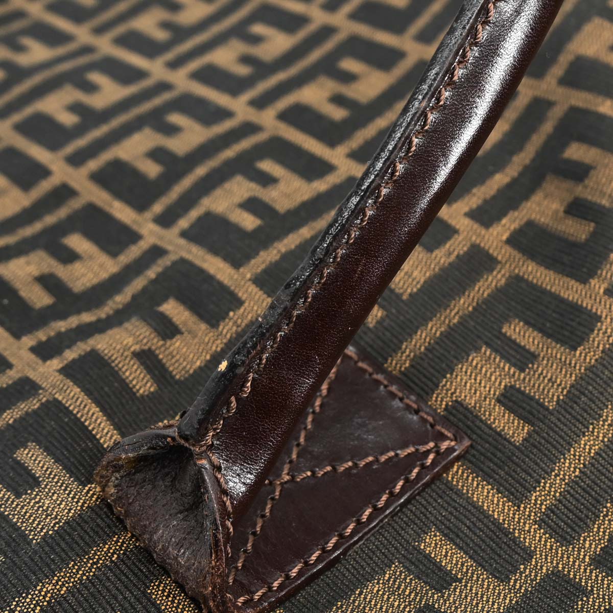 Fendi Brown Canvas Zucca Tote Bag