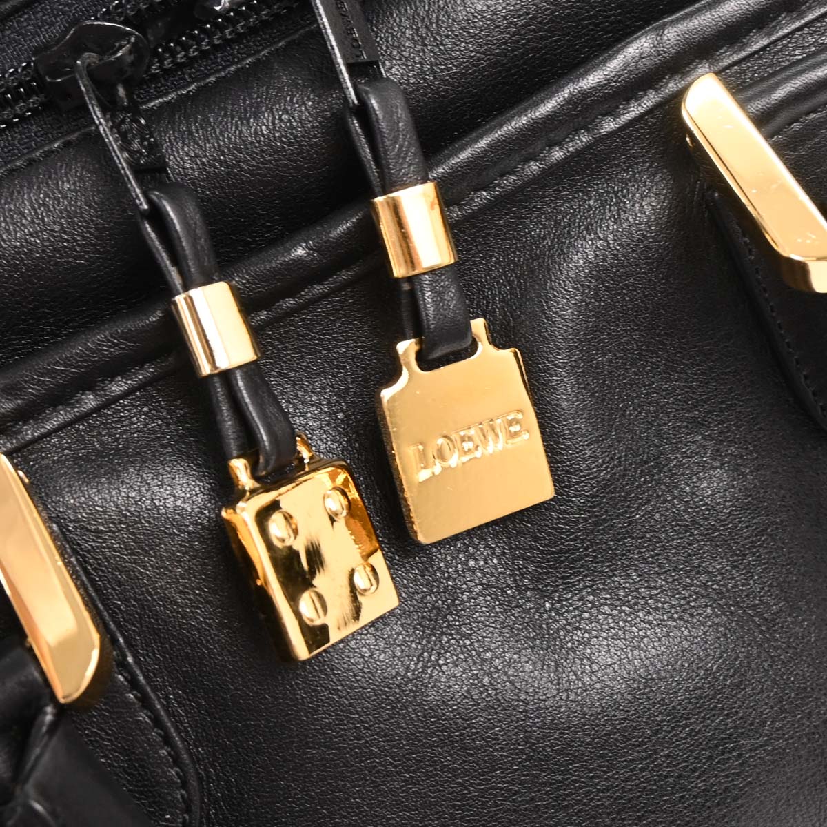 Loewe Black Leather Amazona 40 Handbag
