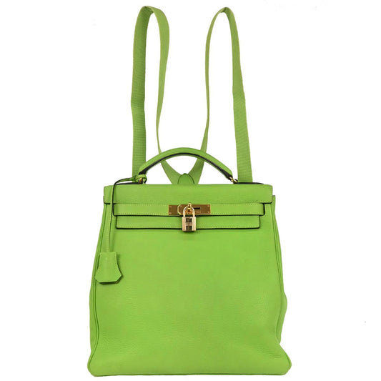 Hermes Green Apple Togo Kelly A Dos GM Backpack