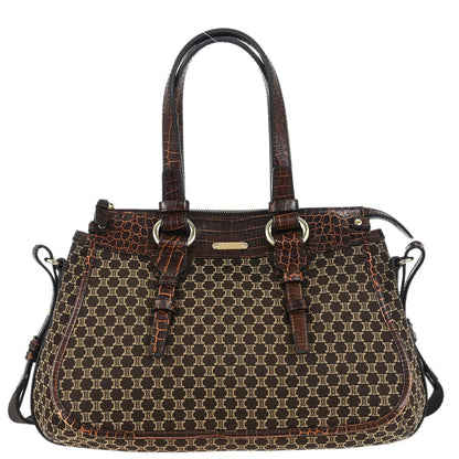 Celine * Brown Macadam Tote Bag