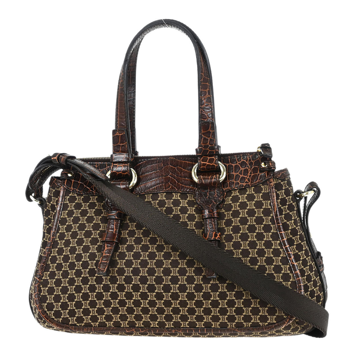 Celine * Brown Macadam Tote Bag