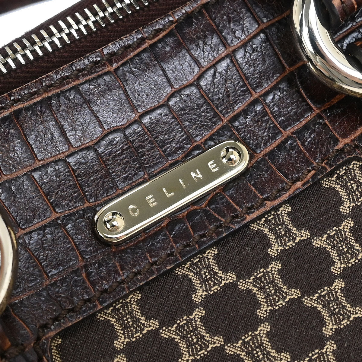 Celine * Brown Macadam Tote Bag