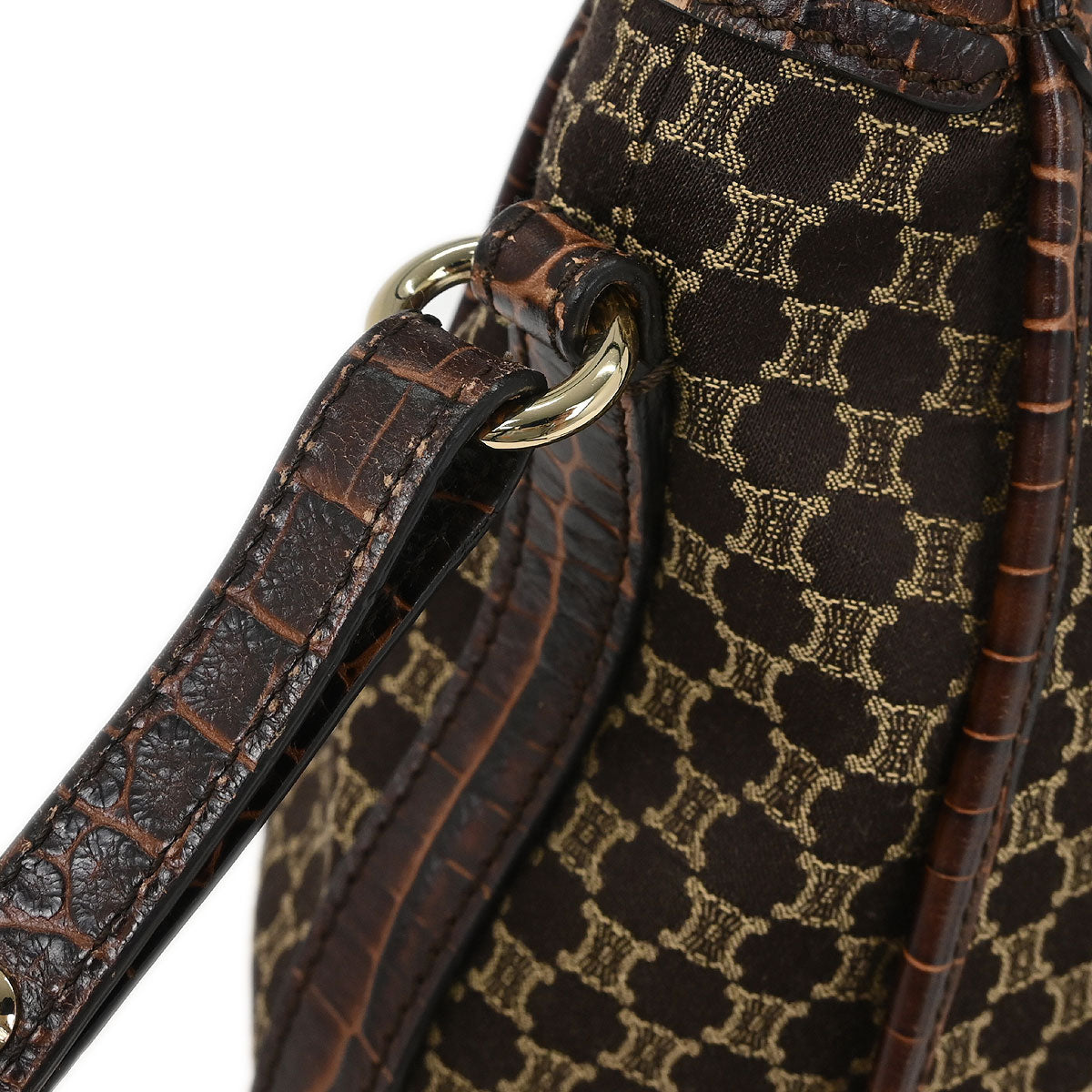 Celine * Brown Macadam Tote Bag