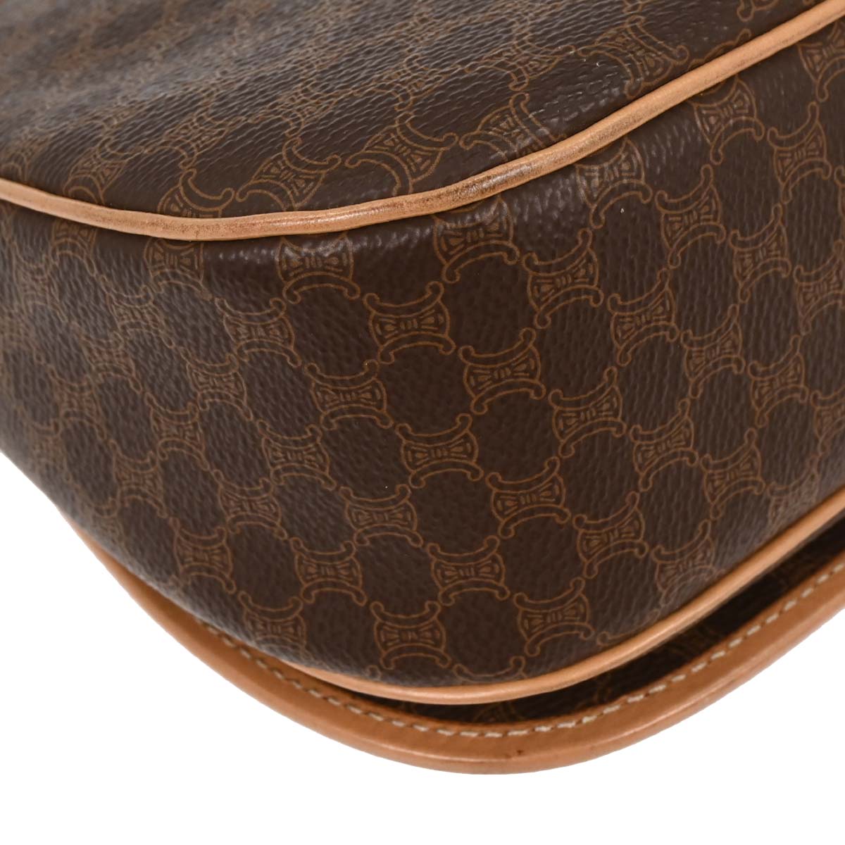 Celine Brown PVC Macadam Shoulder Bag