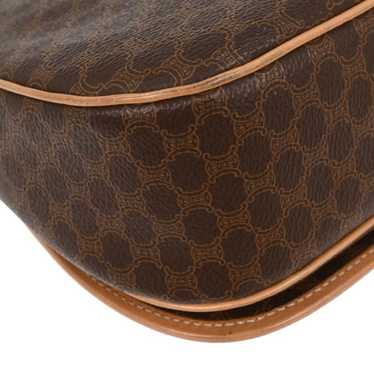 Celine Brown PVC Macadam Shoulder Bag