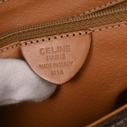 Celine Brown PVC Macadam Shoulder Bag