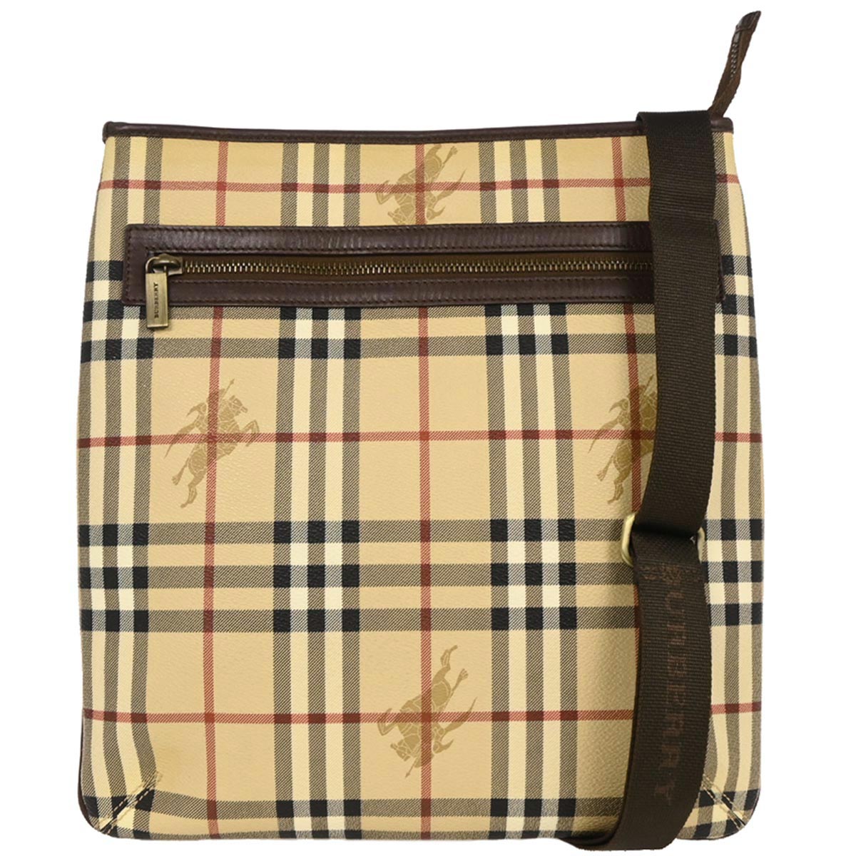 Burberry Beige Brown House Check Shoulder Bag