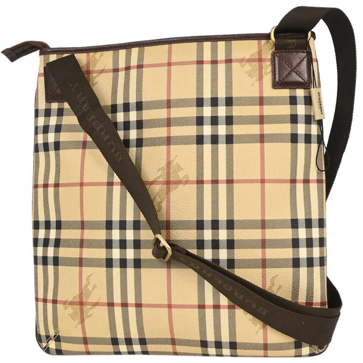 Burberry Beige Brown House Check Shoulder Bag