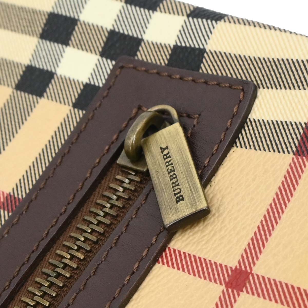 Burberry Beige Brown House Check Shoulder Bag