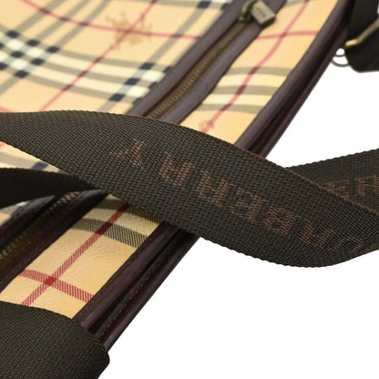 Burberry Beige Brown House Check Shoulder Bag