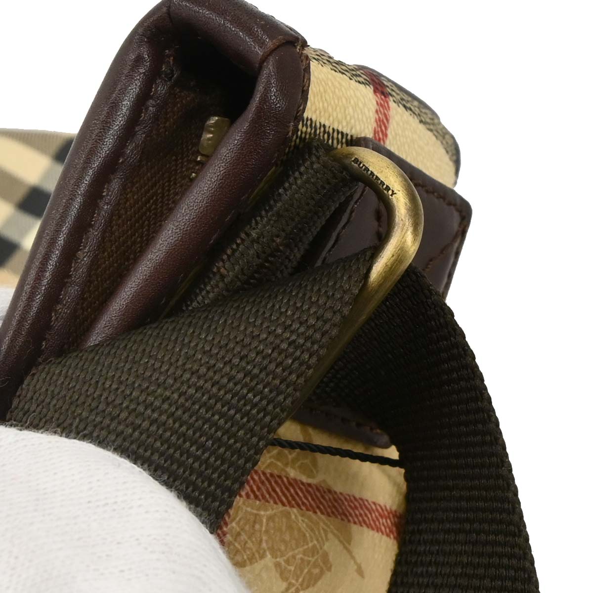 Burberry Beige Brown House Check Shoulder Bag