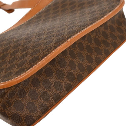 Celine Brown PVC Macadam Shoulder Bag