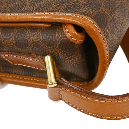 Celine Brown PVC Macadam Shoulder Bag