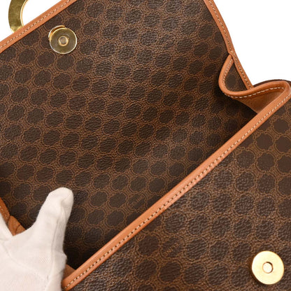 Celine Brown PVC Macadam Shoulder Bag