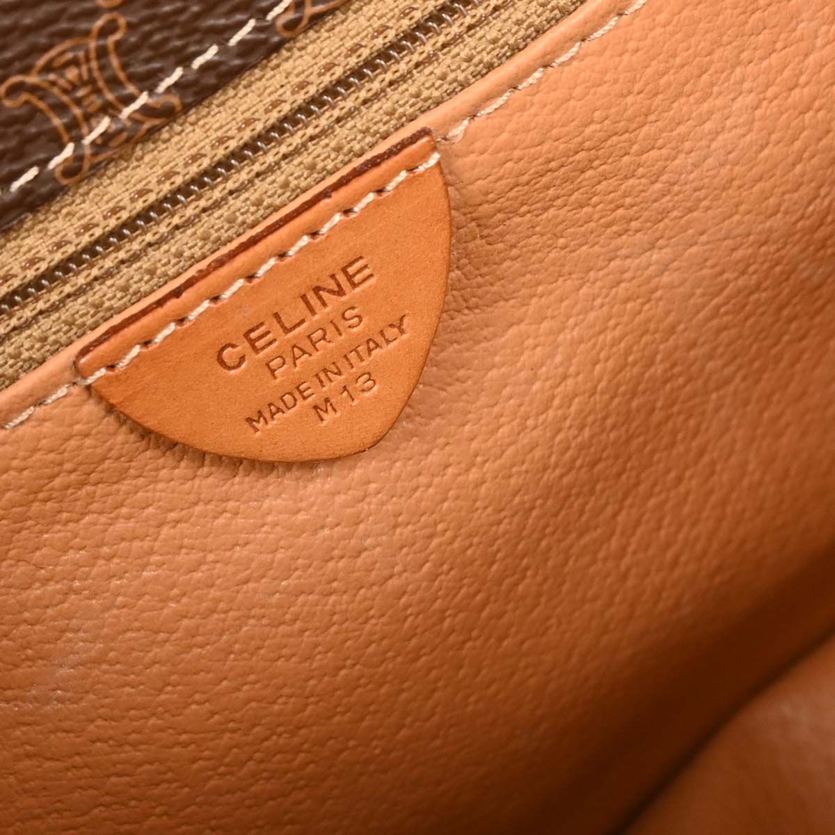 Celine Brown PVC Macadam Shoulder Bag