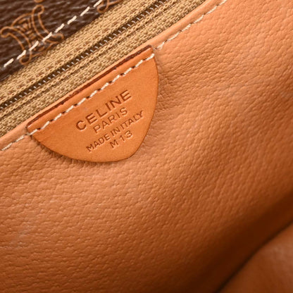 Celine Brown PVC Macadam Shoulder Bag