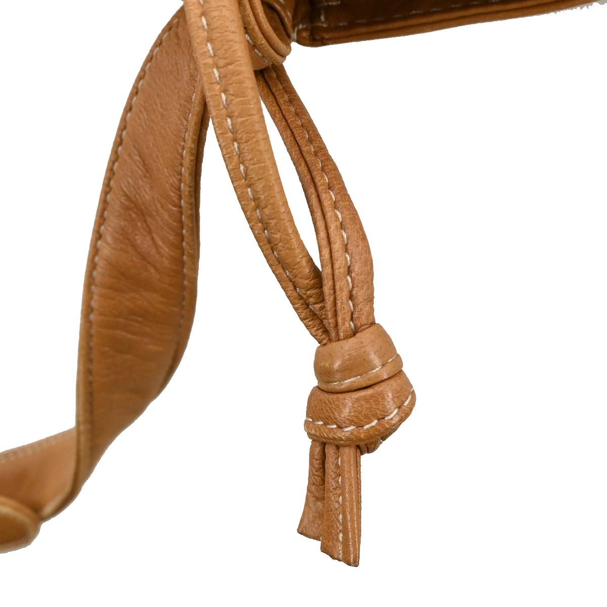 Loewe Brown Lambskin Drawstring Shoulder Bag