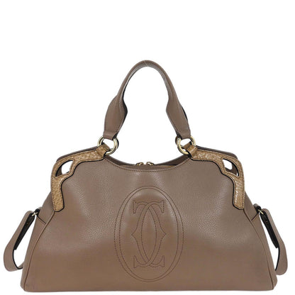 Cartier * Beige Python Marcello 2way Shoulder Handbag