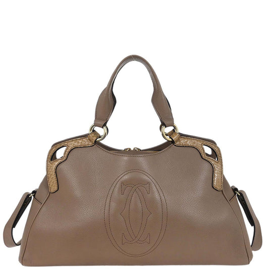 Cartier * Beige Python Marcello 2way Shoulder Handbag